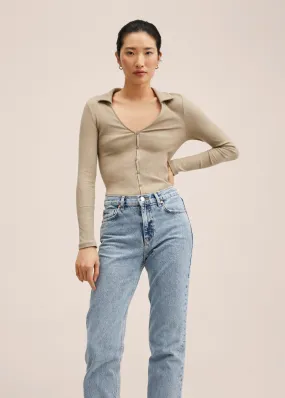 Cardigan cotone a coste