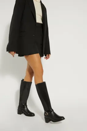 Dune London - Stivali lunga sgambata con spalline tildi