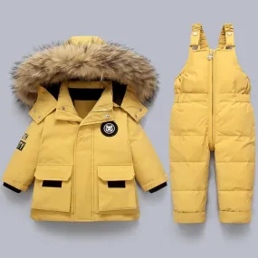 Set di abbigliamento per bambini Piumini caldi invernali per bambini Parka Ragazzi Tuta spessa Cappotto per neonati Vestiti per